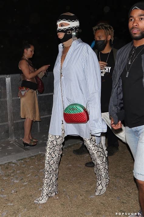 rihanna gucci coachella 2018|Rihanna Coachella face mask.